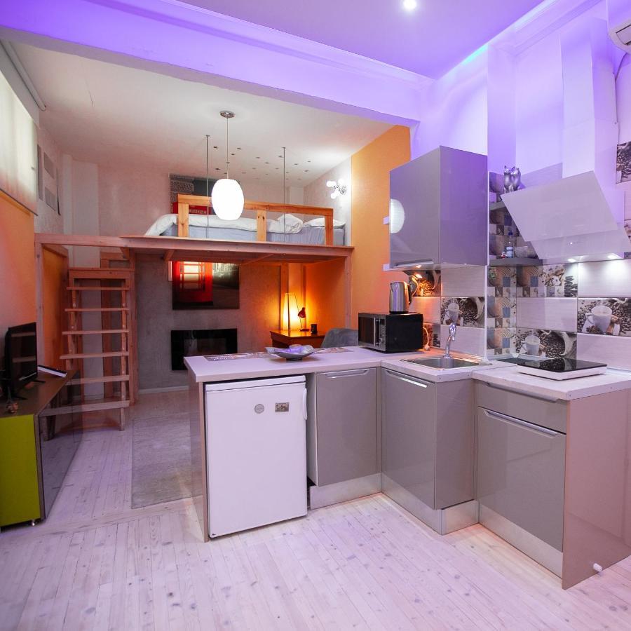 Orange And Blue Studio Downtown 5 Min From White Tower Apartment Tesalonika Bagian luar foto